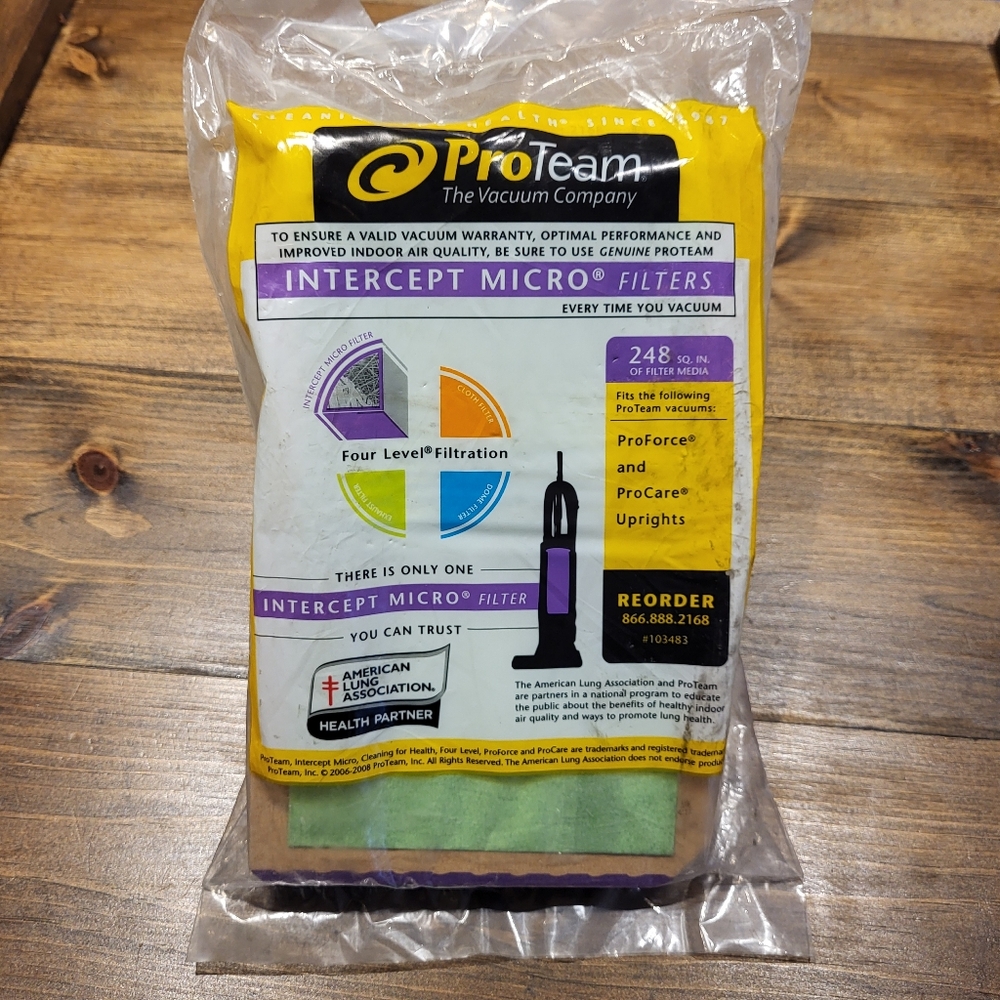 Proteam ProForce and ProCare Uprights 10 Vacuum Bags 103483 New in Package